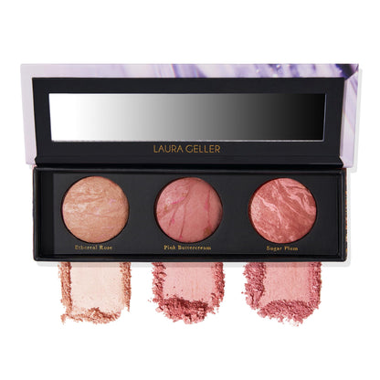 LAURA GELLER NUEVA YORK Trío de paletas de rubores marmolados Blush-n-Brighten de 3 piezas Geller's Greatest Better Than Ever