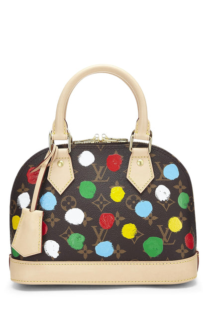 Louis Vuitton, Pre-Loved Yayoi Kusama x Louis Vuitton Monogram Canvas 3D Dots Alma BB, Marrón