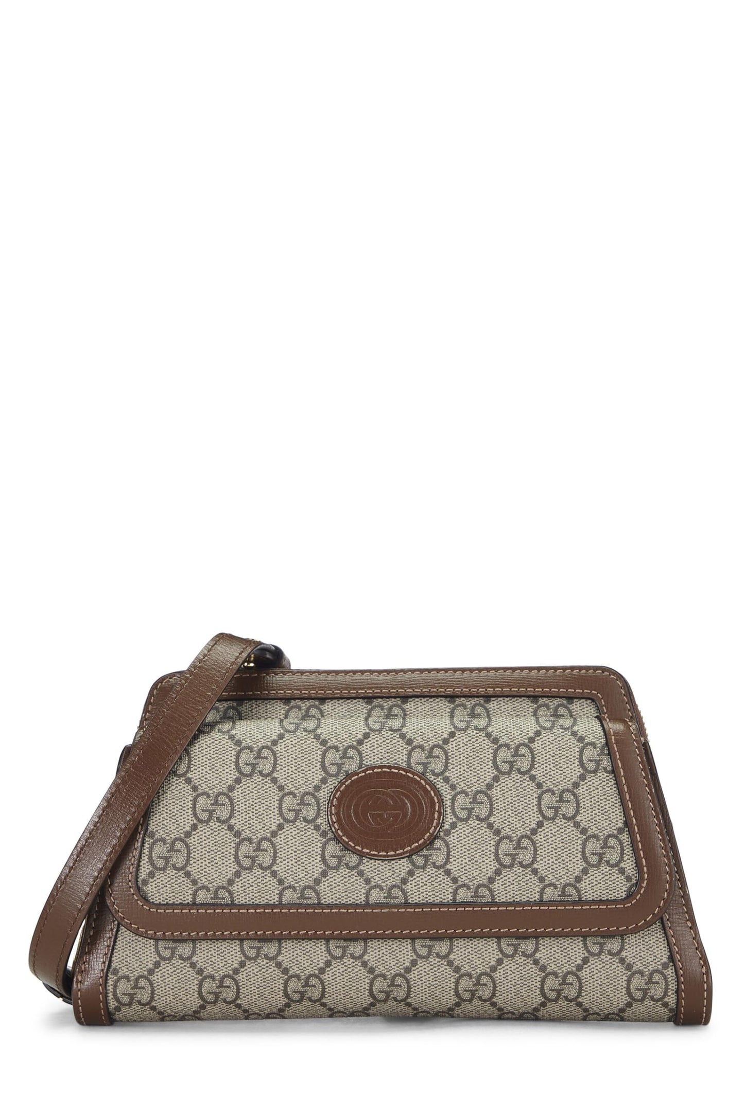 Gucci, Pre-Loved GG Supreme Canvas Crossbody Bag, Brown