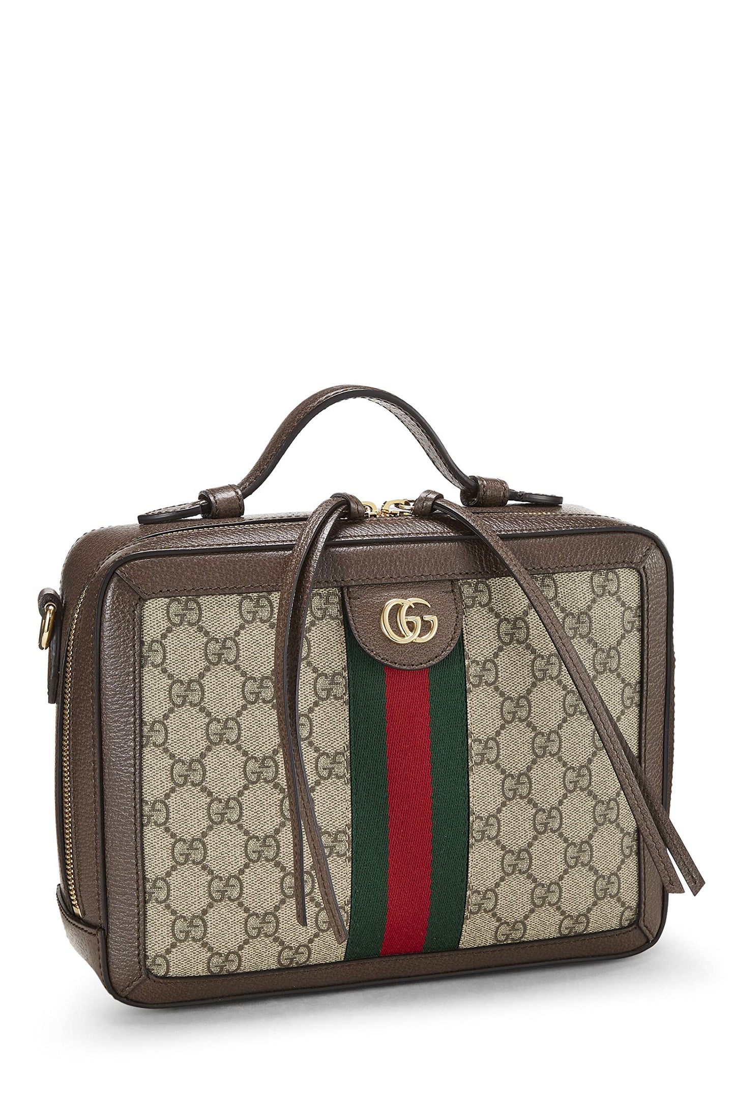 Gucci, Bolso de hombro Ophidia con diseño de telaraña GG Supreme original de Pre-Loved, mediano, marrón