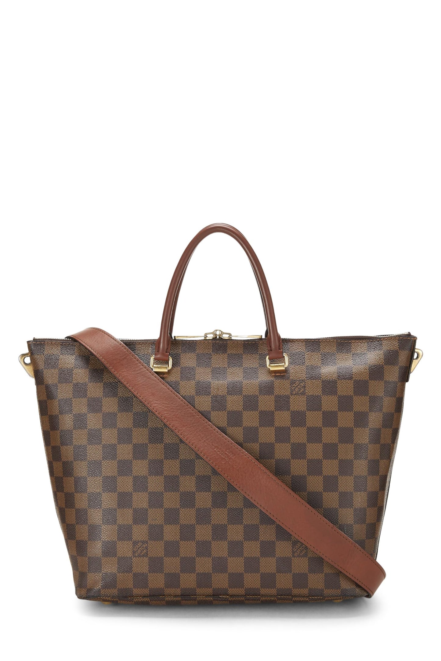 Louis Vuitton, Pre-Loved Damier Ebene Belmont, Marrón