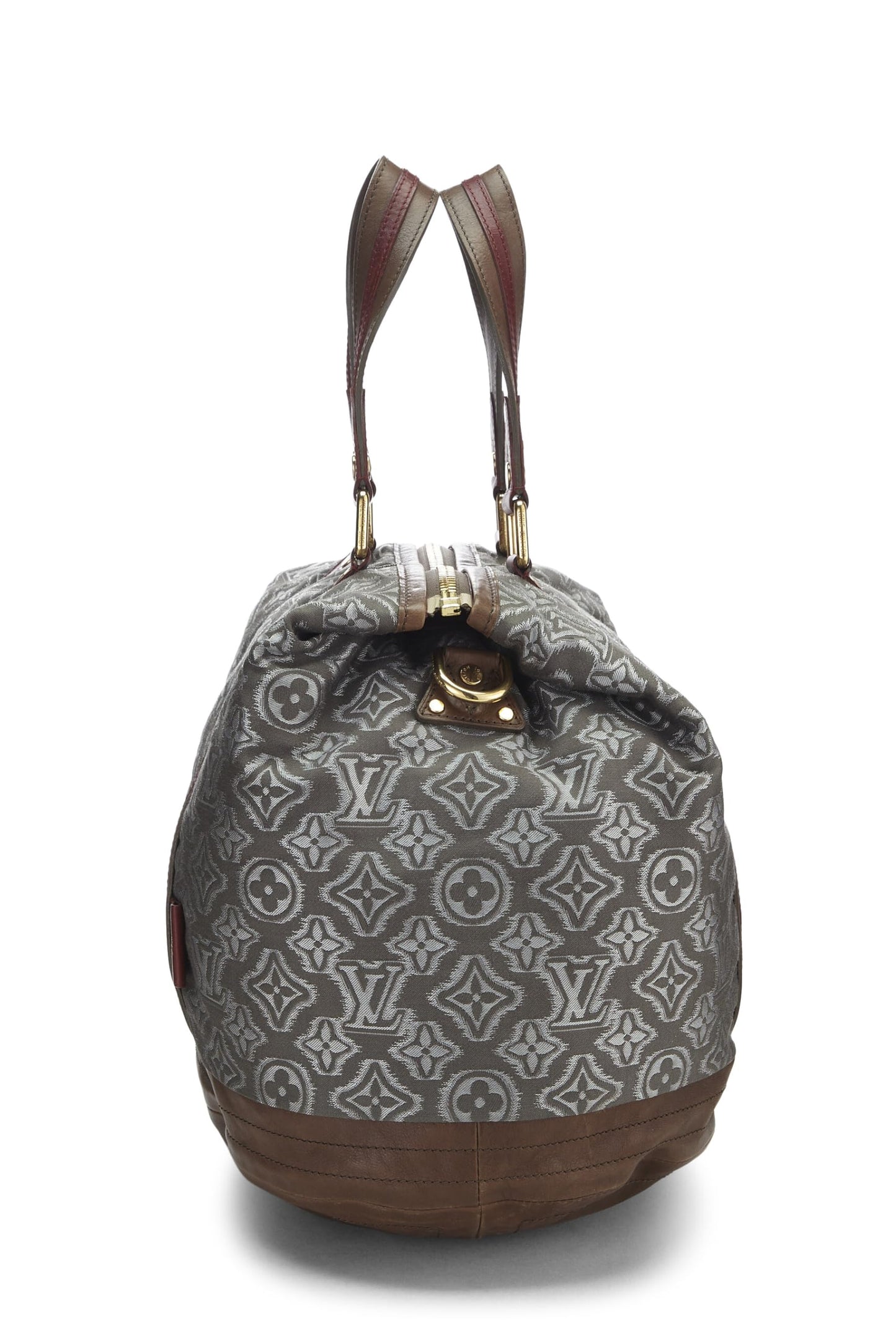 Louis Vuitton, Tela jacquard gris con monograma Pre-Loved Aviator GM, Gris