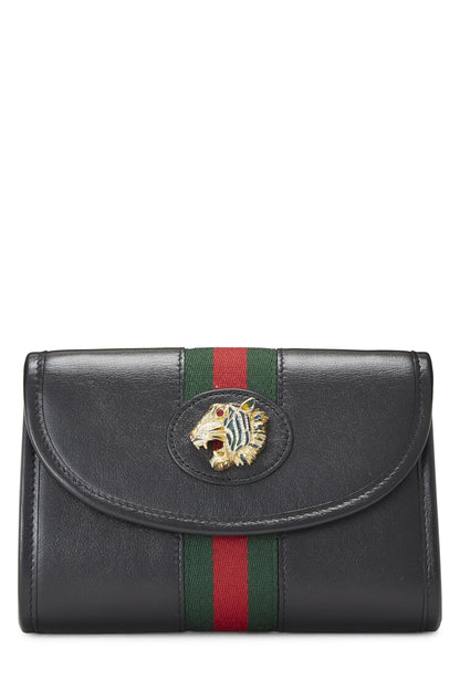 Gucci, Mini sac à bandoulière en cuir noir Rajah d'occasion, noir