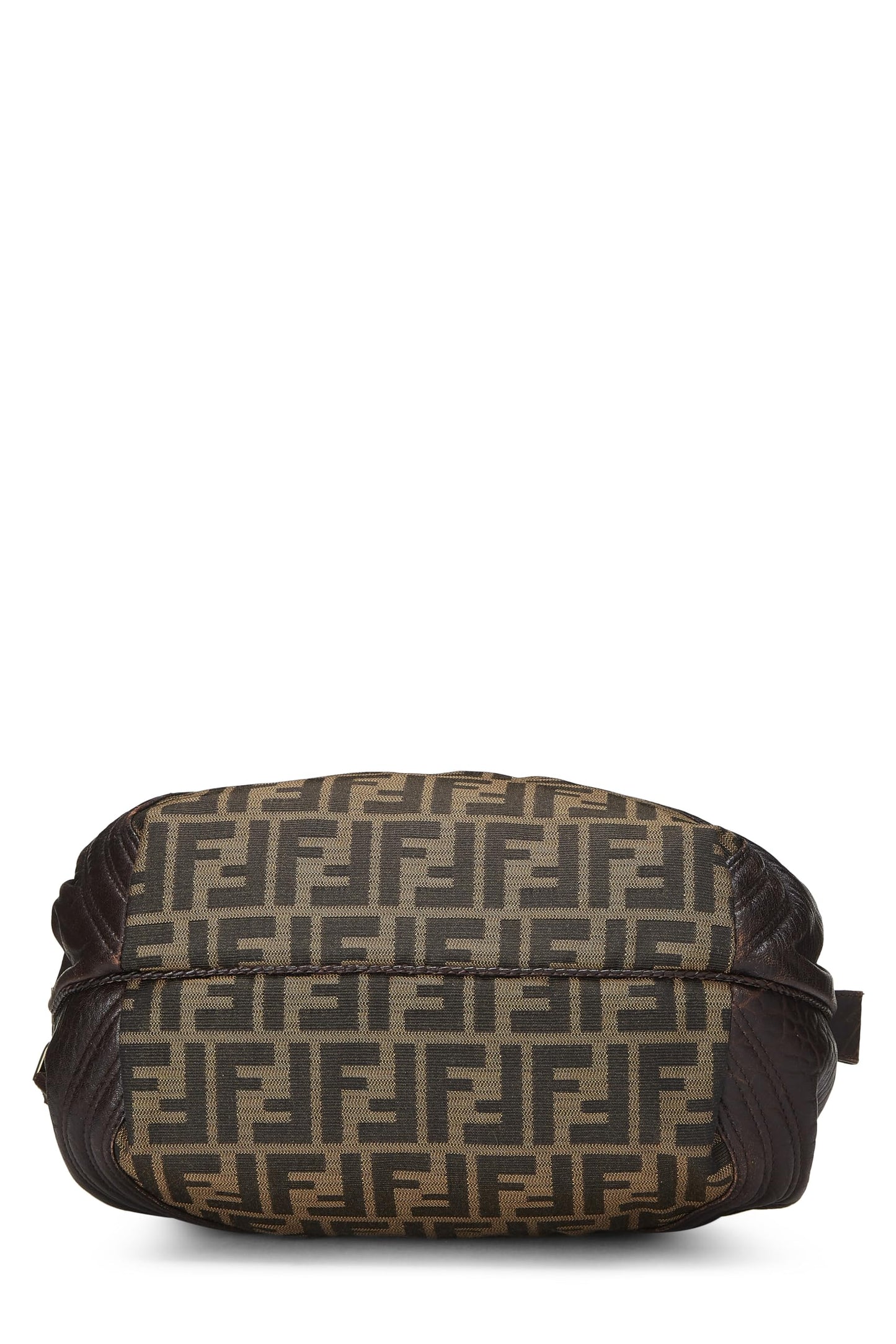 Fendi, Baby Spy en toile et cuir marron Zucca d'occasion, marron