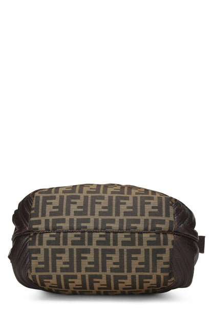 Fendi, Baby Spy en toile et cuir marron Zucca d'occasion, marron