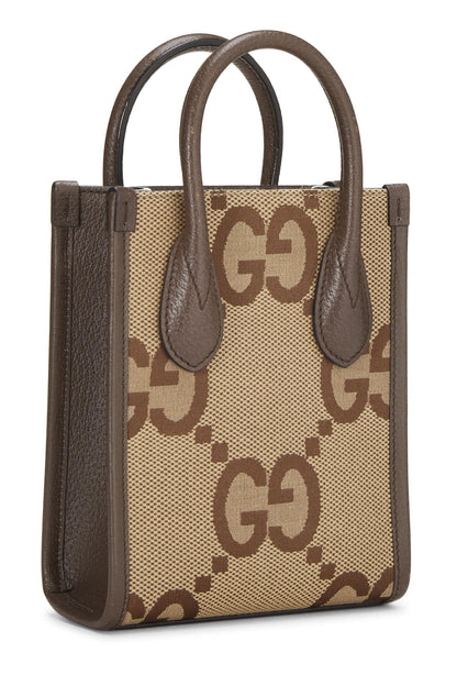 Gucci, Mini sac fourre-tout en toile GG Jumbo marron d'occasion, marron