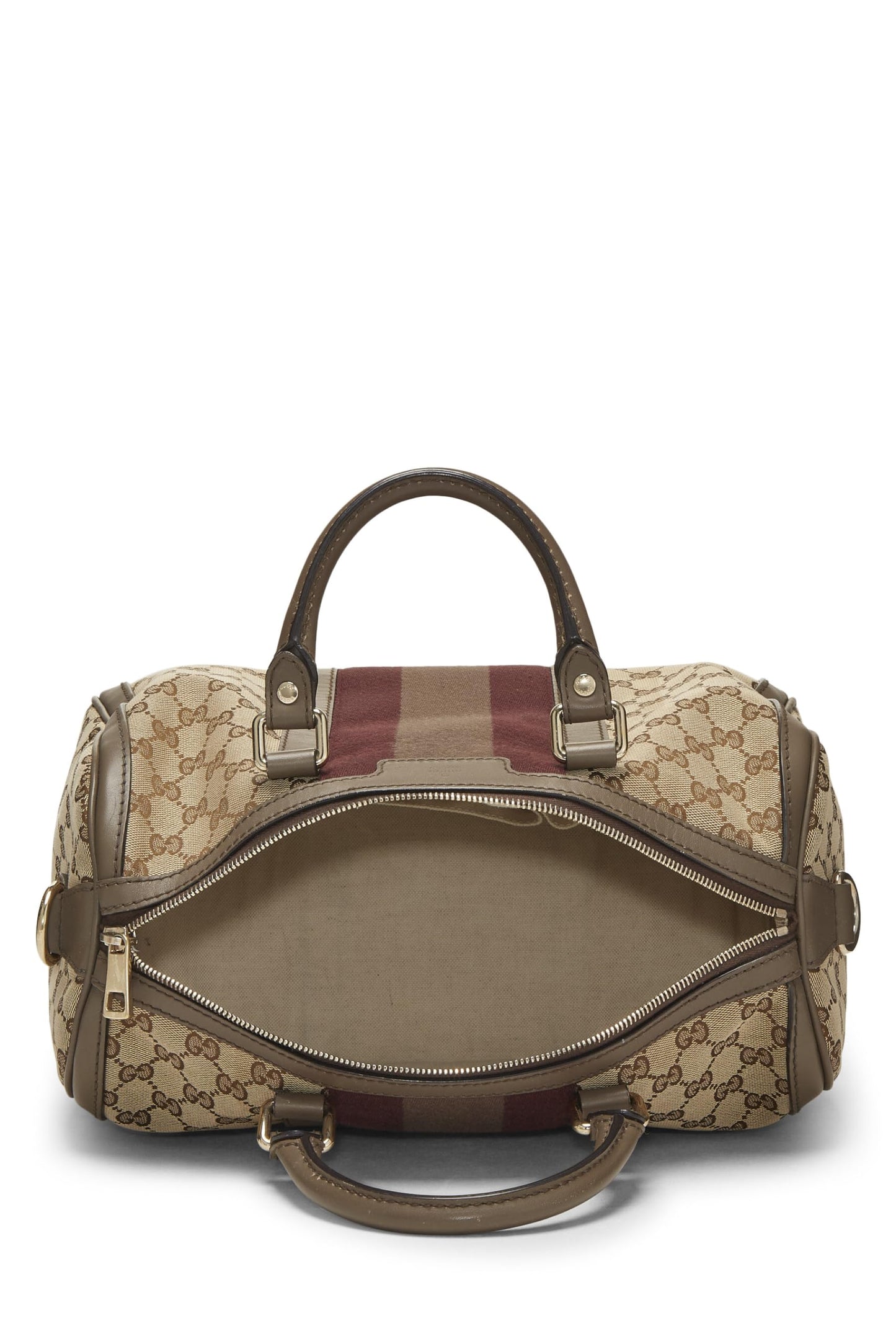 Gucci, Boston Medium en toile GG marron d'occasion d'origine, marron