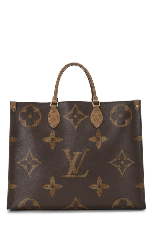 Louis Vuitton, Pre-Loved Monogram Reversed Giant On The Go GM, Brown