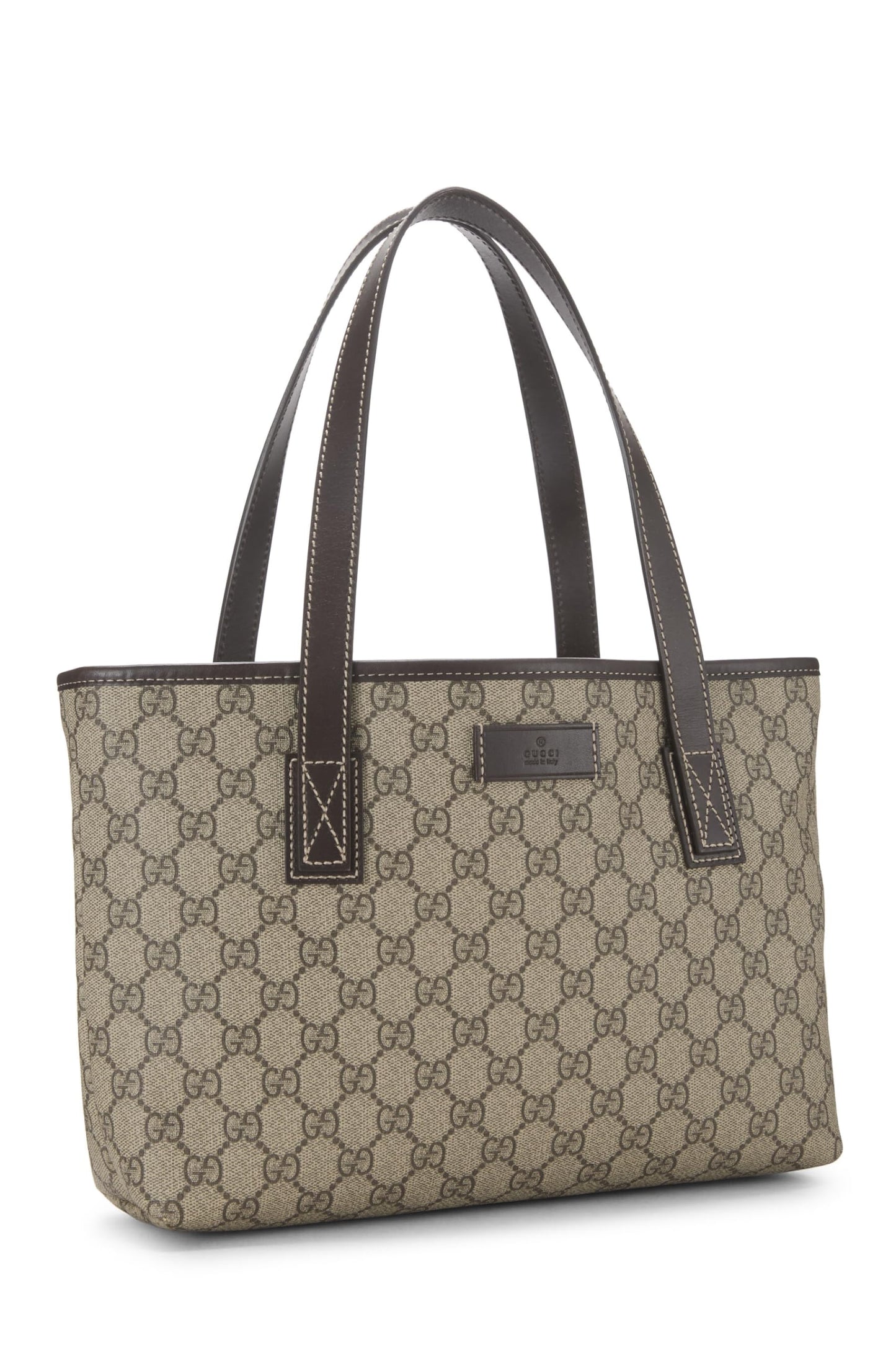 Gucci, sac fourre-tout en toile GG Supreme Original d'occasion, petit, marron