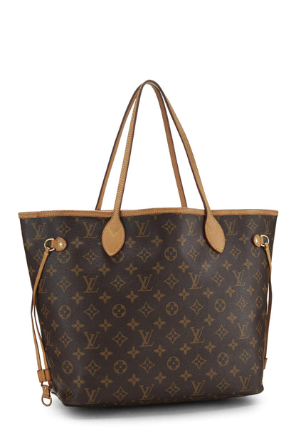 Louis Vuitton, Lona con monograma rojo Pre-Loved Neo Neverfull MM, Rojo