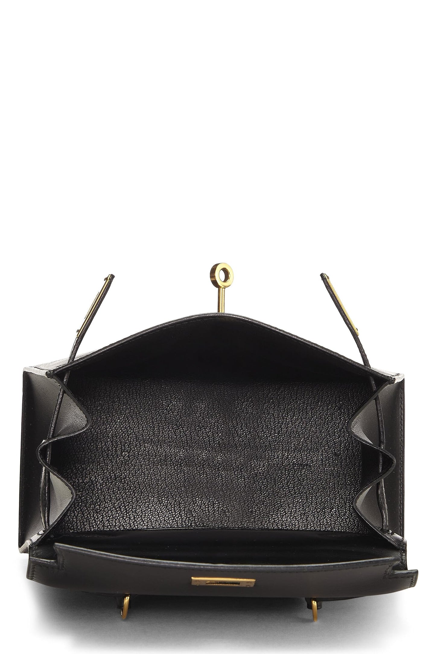 Hermès, Kelly Sellier 20 Mini Black Box d'occasion, noir