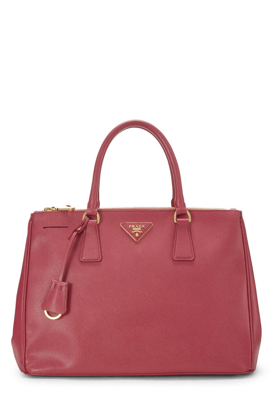 Prada, grand sac fourre-tout exécutif en saffiano rose d'occasion, rose