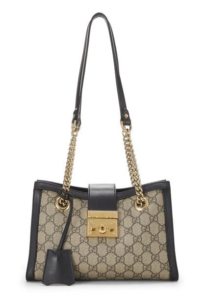 Gucci, Pre-Loved Black GG Supreme Padlock Tote Small, Black