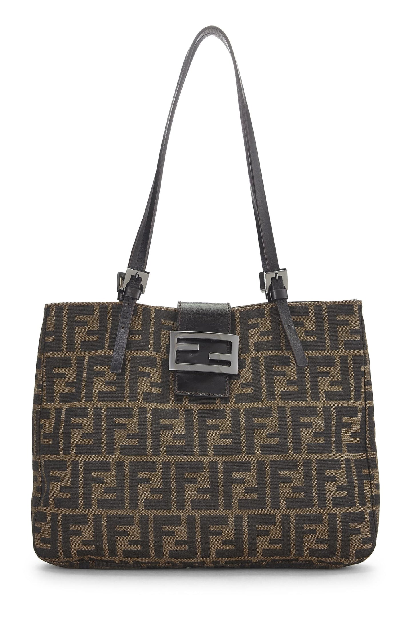 Fendi, Pre-Loved Blrown Zucca Canvas Tote Small, Brown