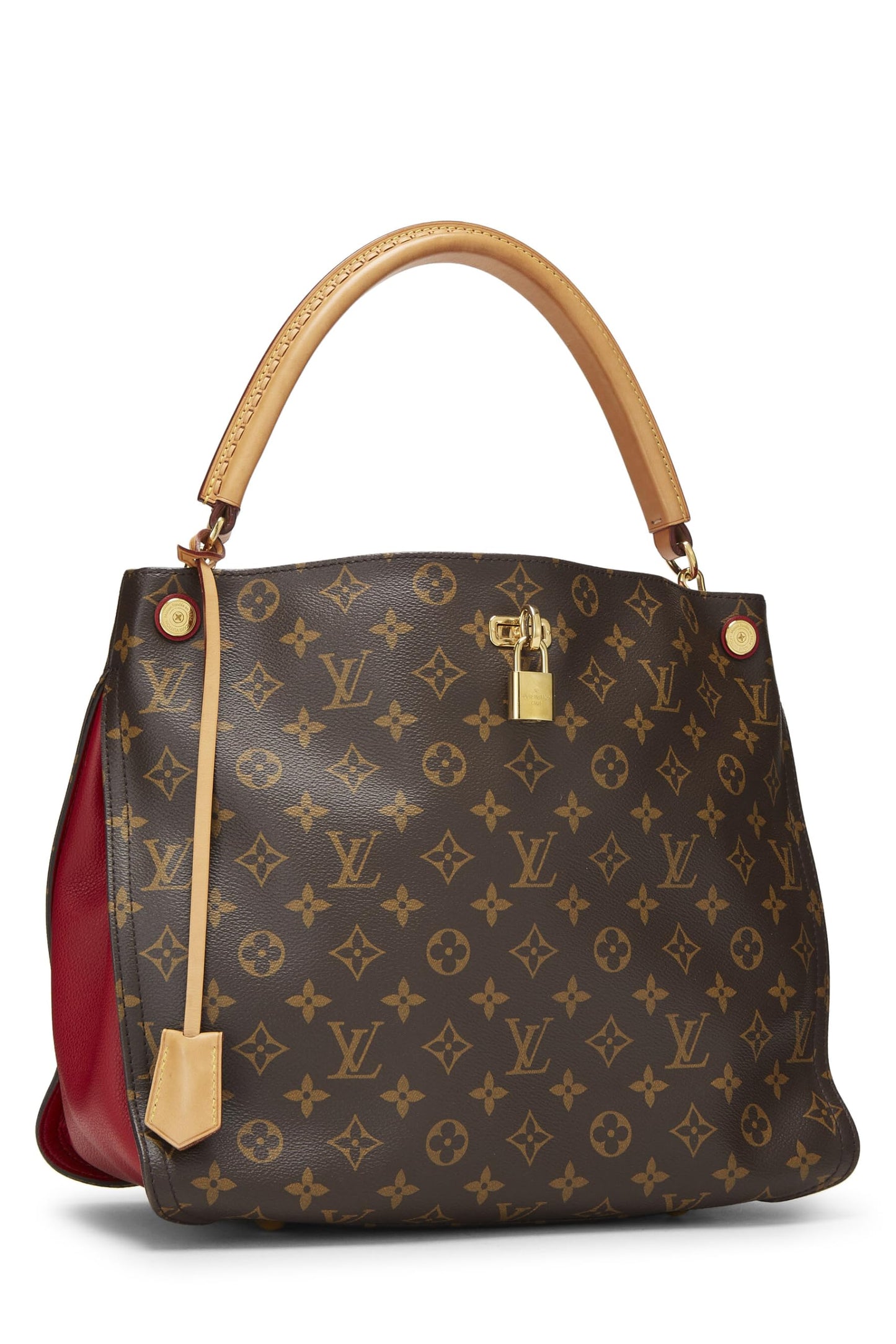 Louis Vuitton, Gaia en toile monogram rouge d'occasion, marron