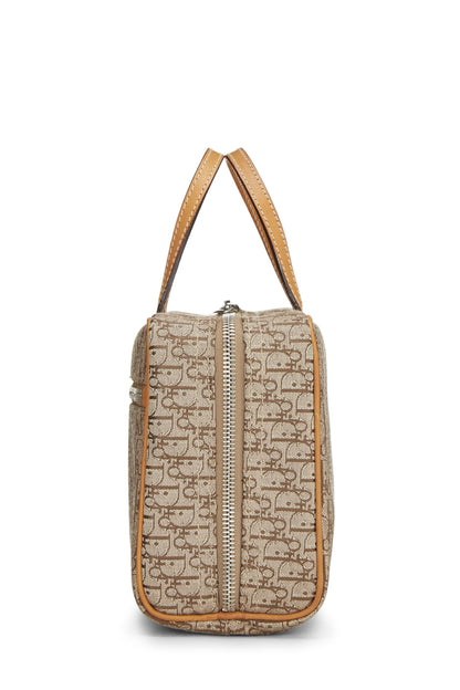 Dior, Sac à main Trotter en toile beige d'occasion, petit modèle, beige