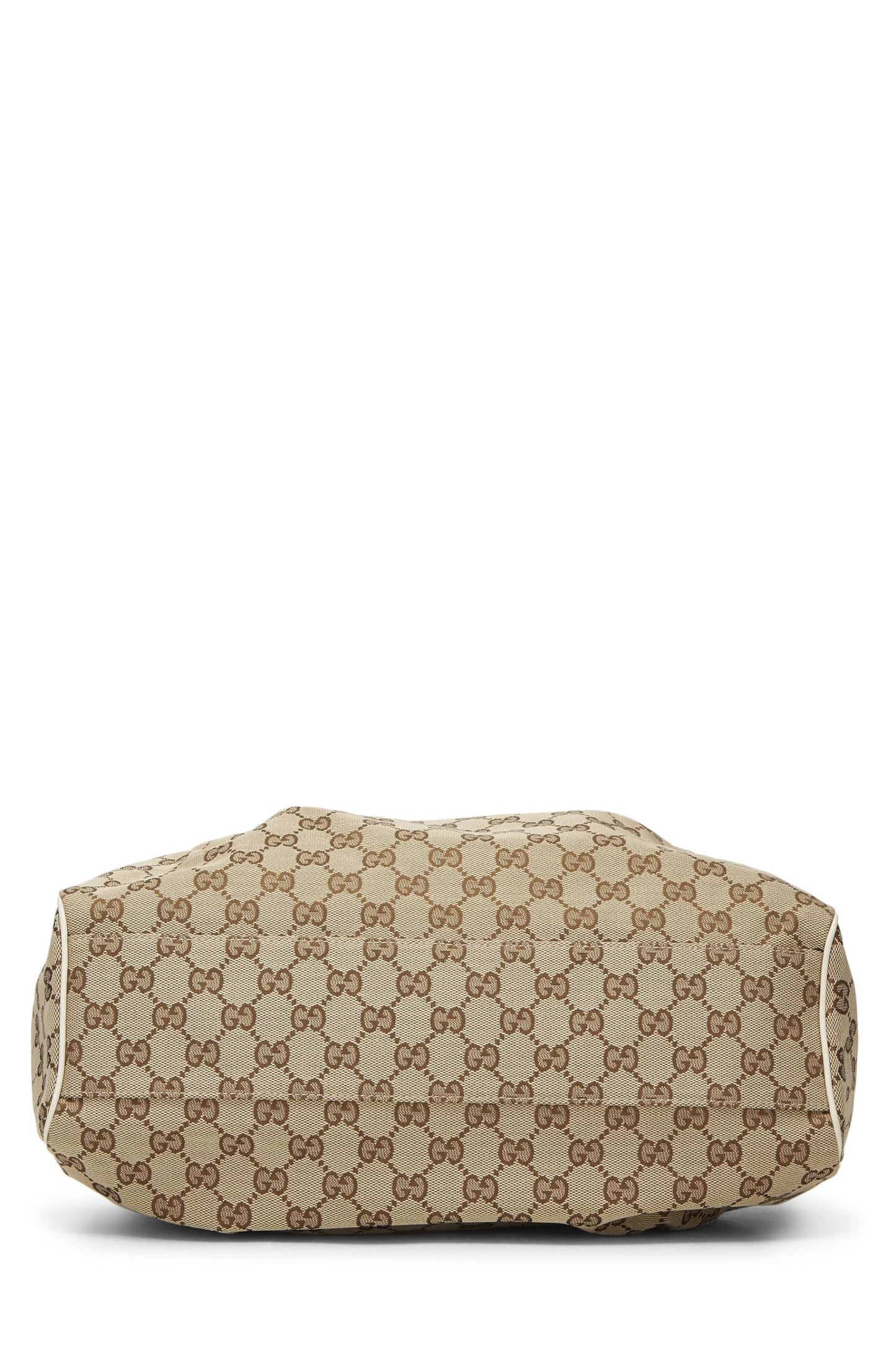 Gucci, sac fourre-tout Sukey en toile GG d'origine, crème, d'occasion, blanc