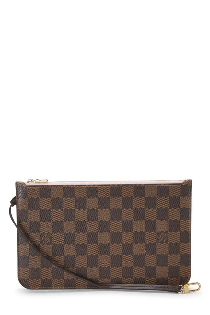 Louis Vuitton, pochette Neverfull MM Damier Ebene d'occasion, rose