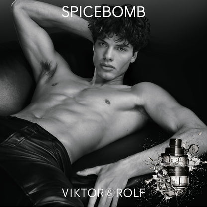 Viktor&amp;Rolf - Spicebomb Eau de Toilette - Set de regalo de colonia para hombre - Amaderada y especiada - Colonia para hombre - Con notas de cítricos y tabaco - 3 fl oz y 0,68 fl oz