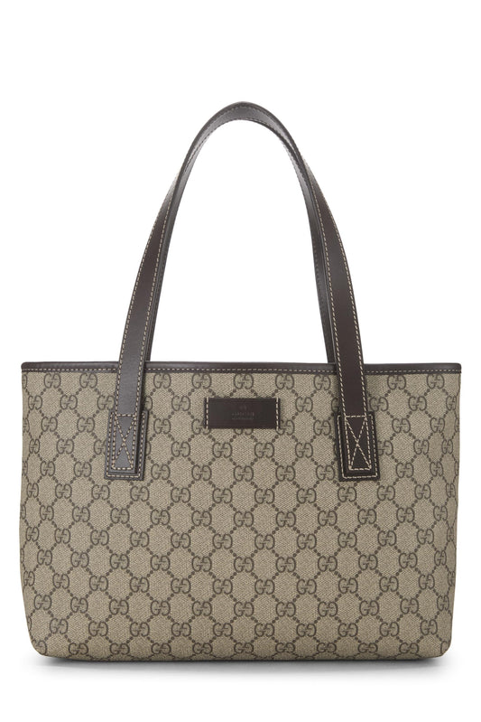 Gucci, sac fourre-tout en toile GG Supreme Original d'occasion, petit, marron