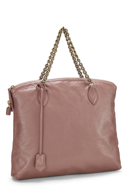 Chanel, Pre-Loved Pink Leather Cuir Boudoir MM, Pink