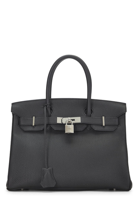 Hermès, Pre-Loved Black Togo Birkin 30, Black