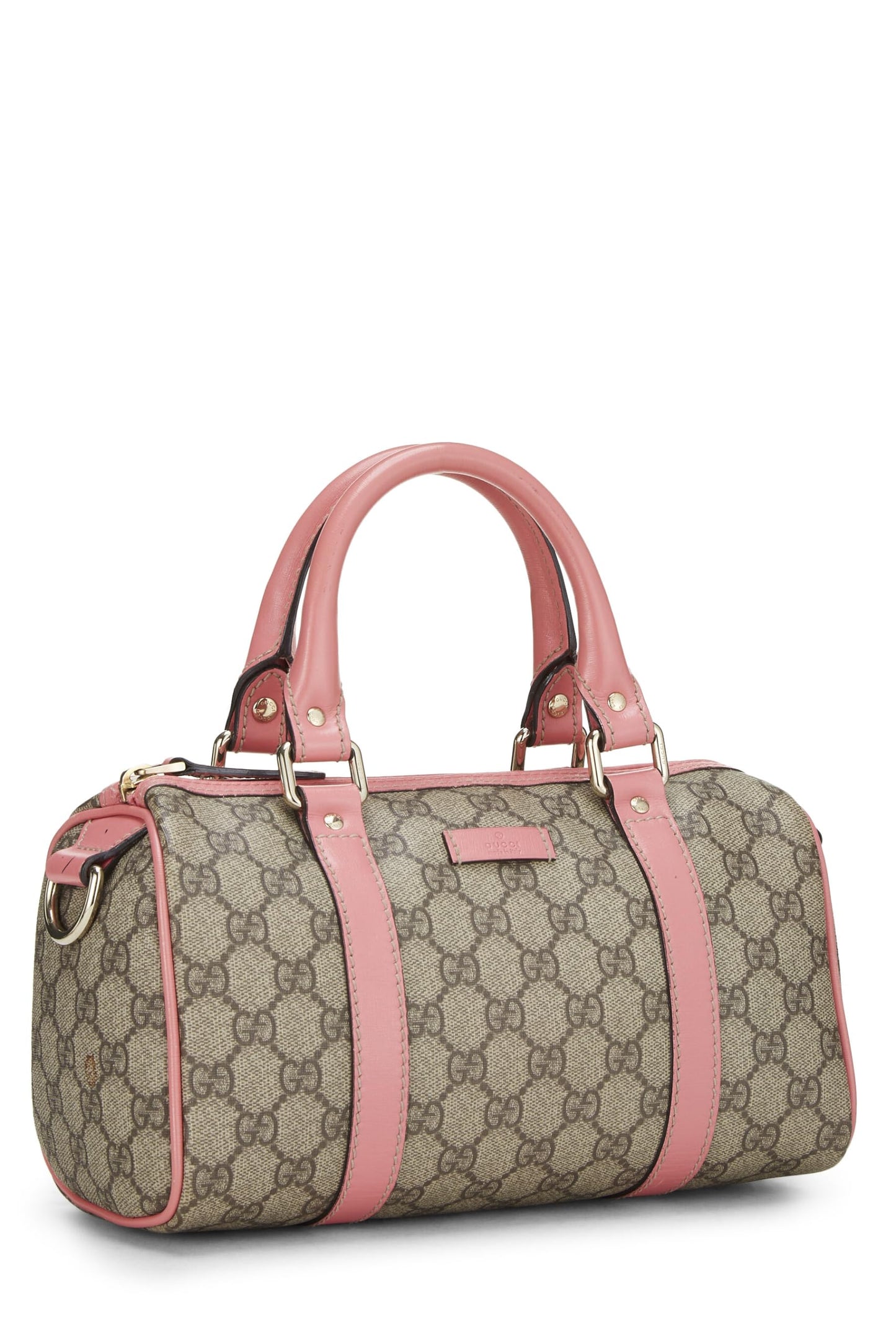 Gucci, Pre-Loved Pink Original GG Supreme Canvas Joy Boston Bag, Pink