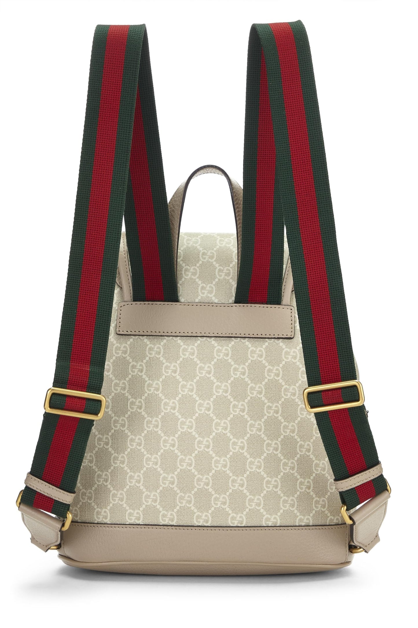 Gucci, sac à dos en toile suprême GG beige d'occasion à motif GG entrelacé, beige