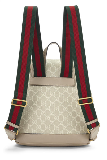 Gucci, sac à dos en toile suprême GG beige d'occasion à motif GG entrelacé, beige