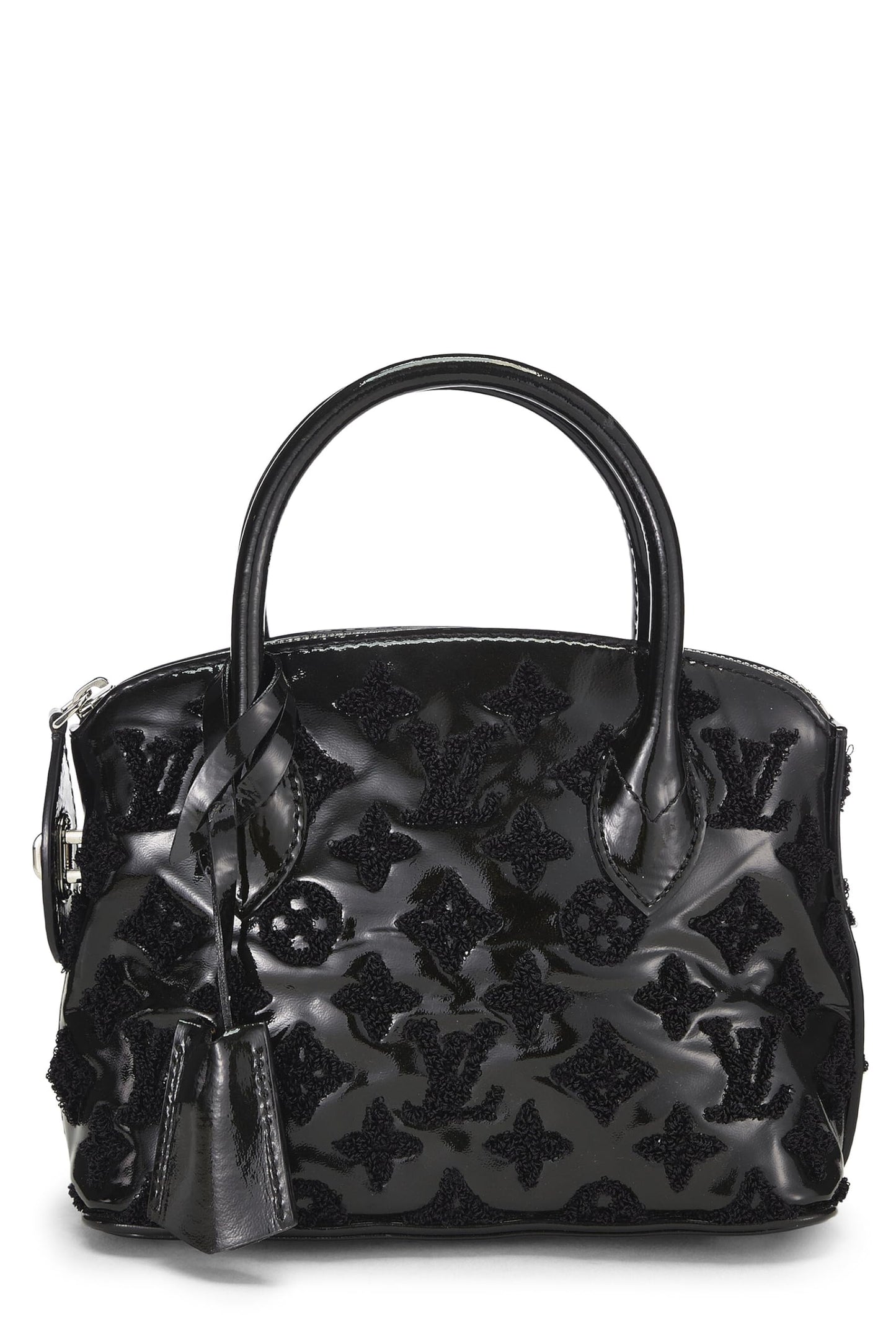 Louis Vuitton, Fascinación Lockit BB de charol con monograma negro Pre-Loved, Negro