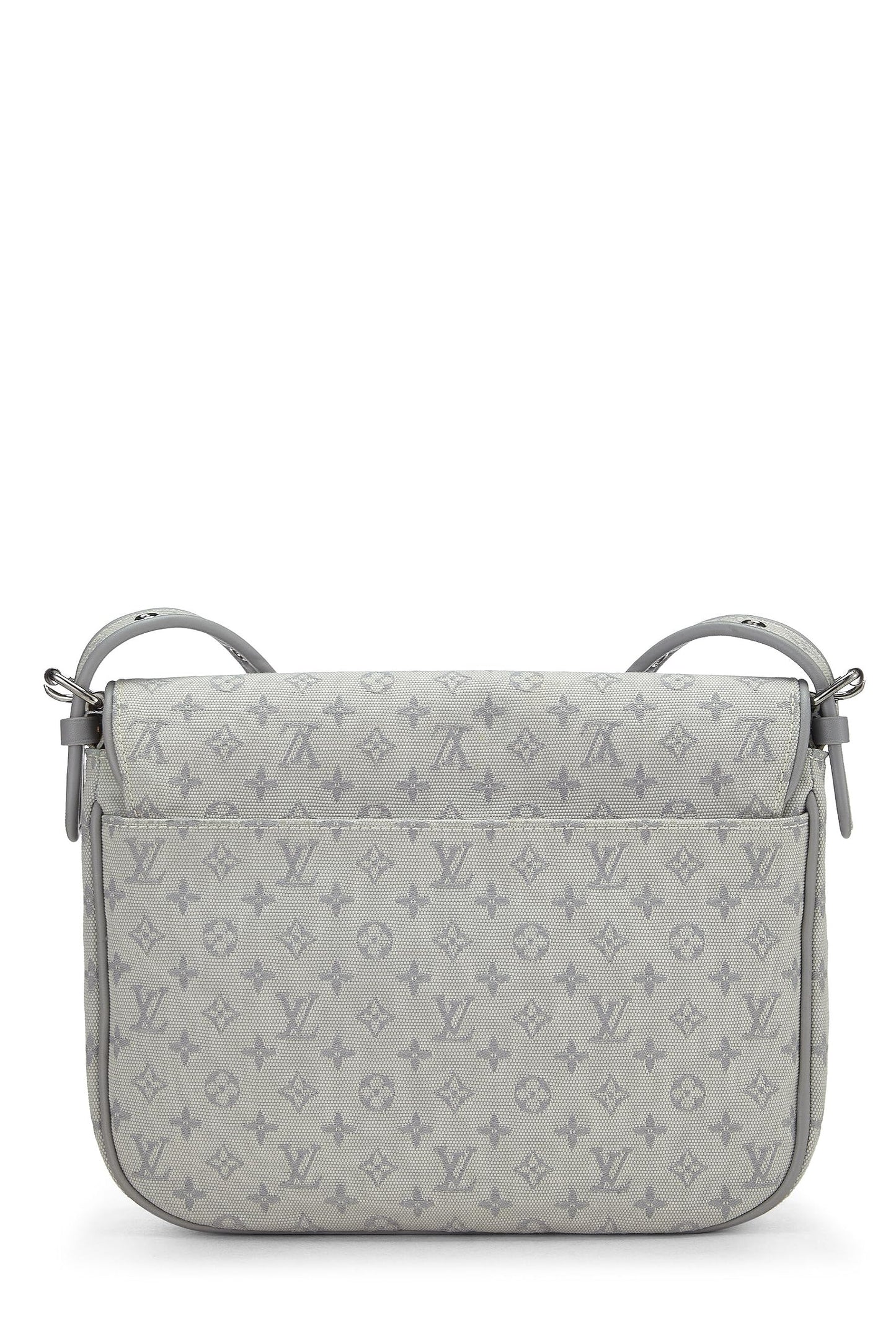 Louis Vuitton, Conte De Fees Musette Patchwork en toile Monogram grise d'occasion, bleu