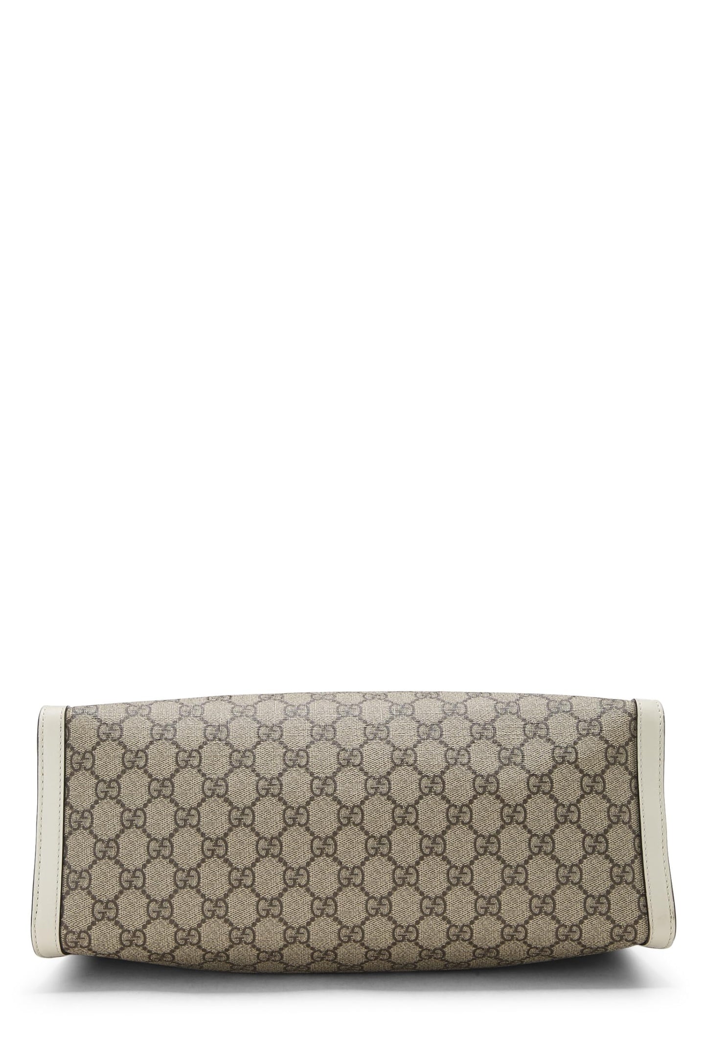 Gucci, sac fourre-tout en toile suprême GG Original Cream Padlock Medium d'occasion, blanc