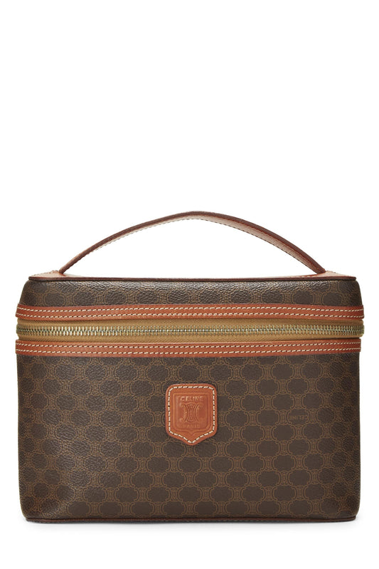 Céline, Trousse de toilette Macadam en toile enduite marron d'occasion, marron