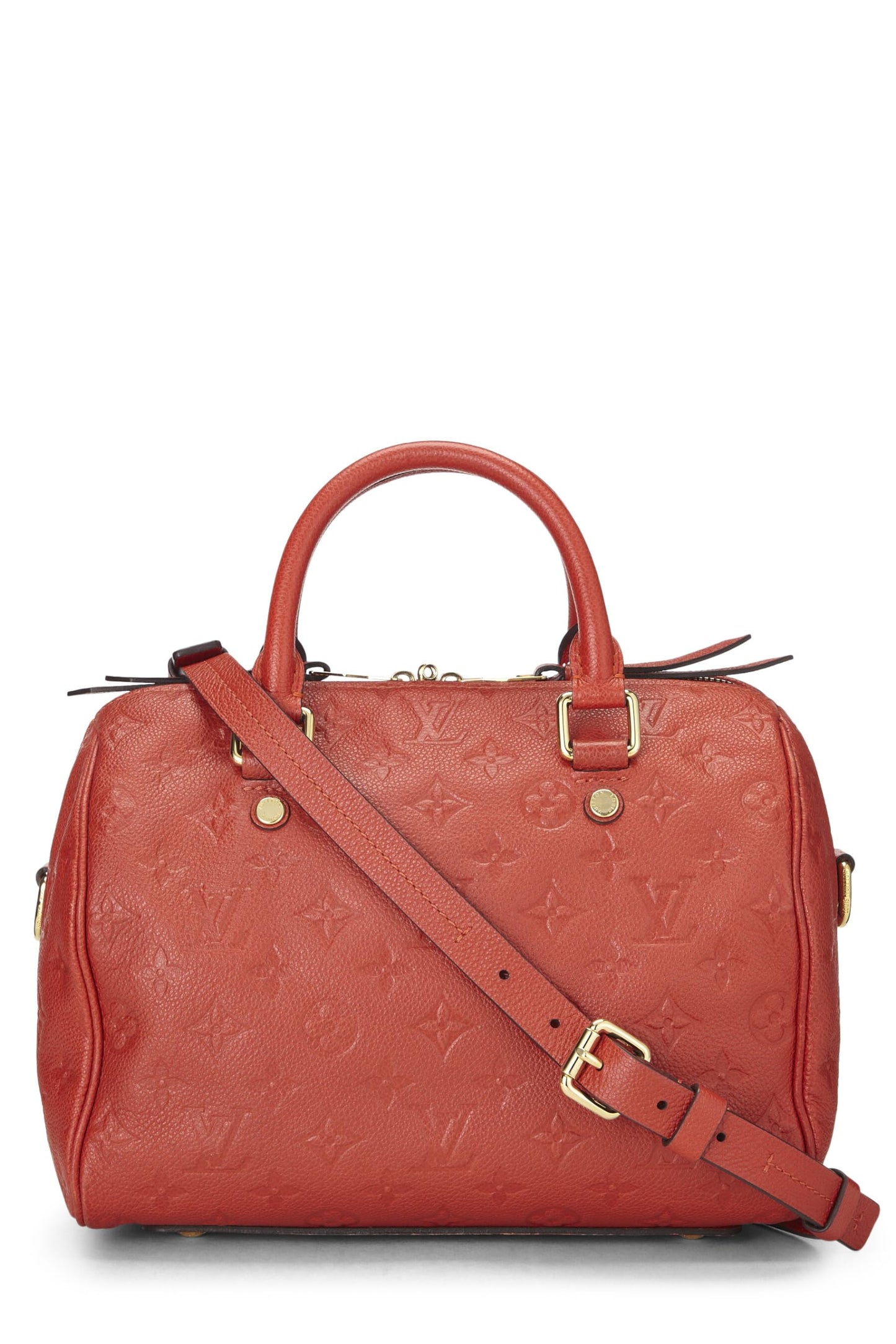 Louis Vuitton, Pre-Loved Orient Monogram Empreinte Speedy Bandouliere 25, Orange