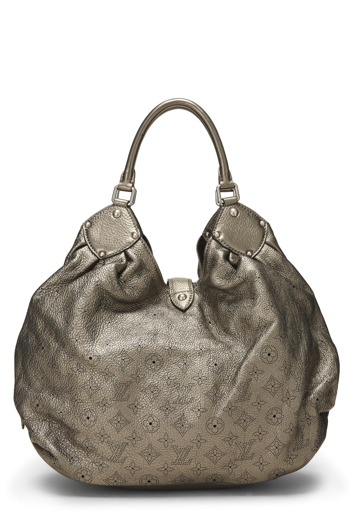 Louis Vuitton, Pre-Loved Silver Monogram Mahina XL, Silver