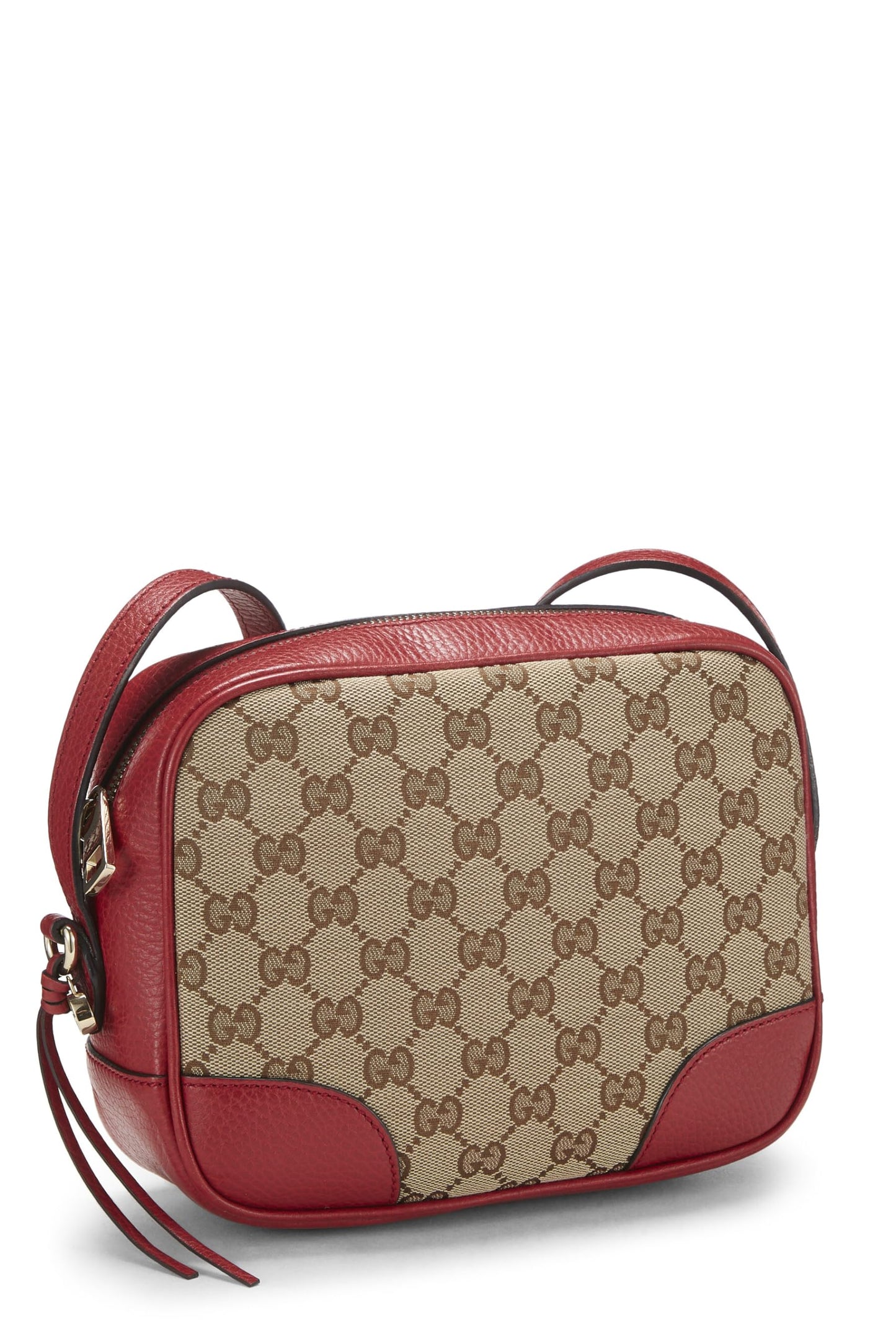 Gucci, Pre-Loved Red Original GG Canvas Bree Crossbody, Red