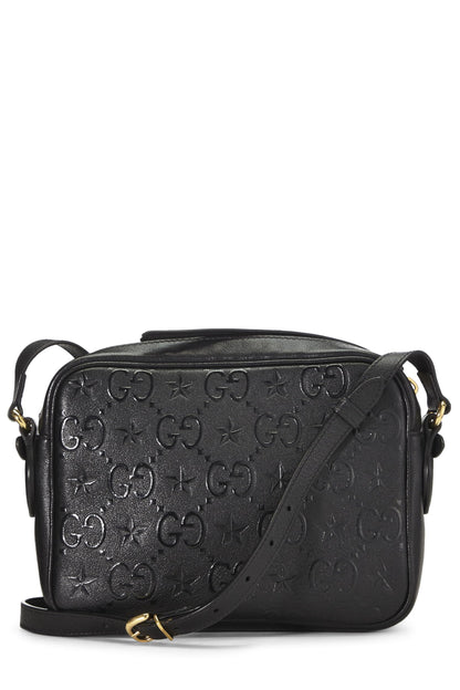 Gucci, Pre-Loved Black Embossed GG Star Shoulder Bag Small, Black