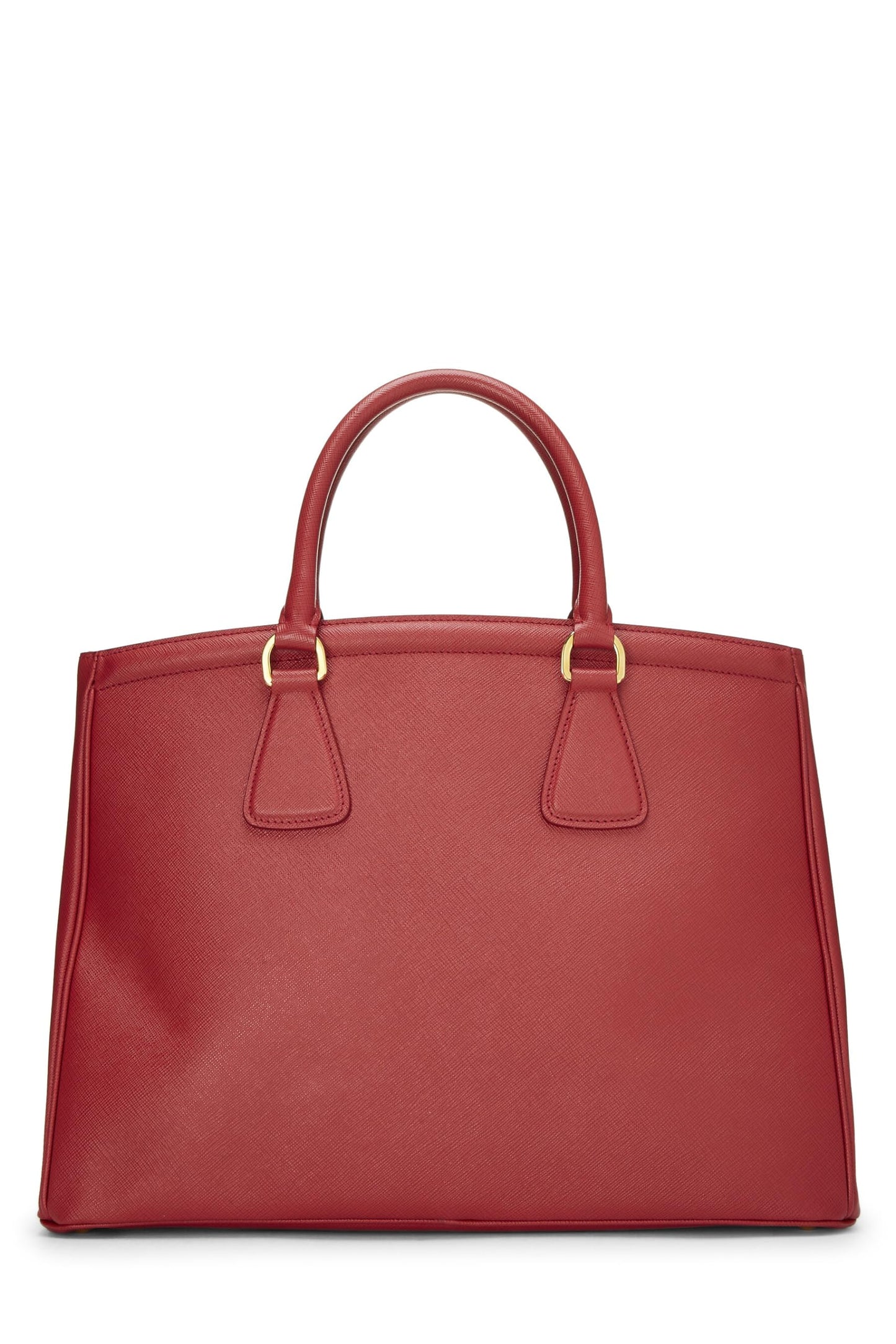 Prada, sac fourre-tout Galleria rouge Saffiano d'occasion, grand modèle, rouge