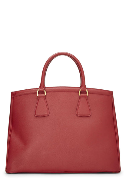 Prada, Pre-Loved Red Saffiano Galleria Tote Large, Red