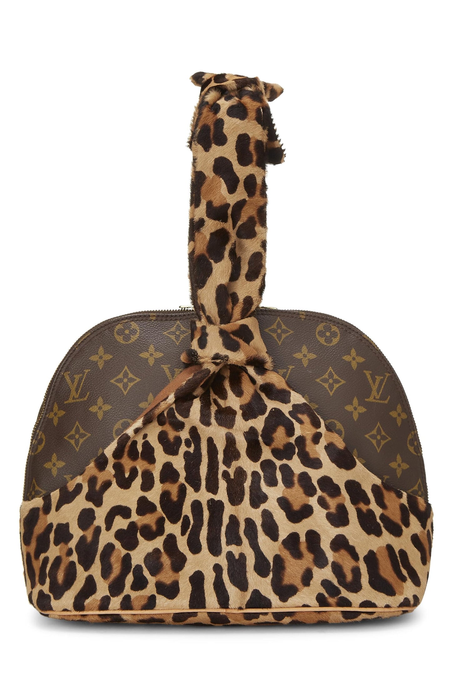 Louis Vuitton, Pre-Loved Alaïa x Louis Vuitton Monogram Leopard Alma, Marrón