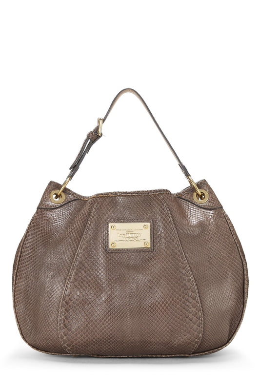 Louis Vuitton, Pre-Loved Brown Python Galliera PM, Brown