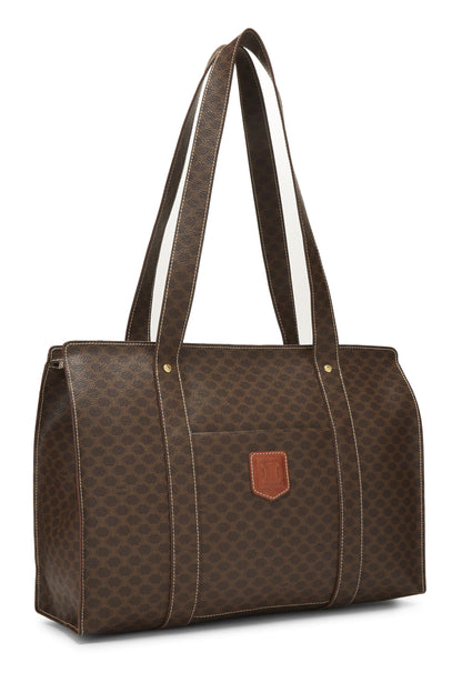 Céline, Pre-Loved Brown Macadam Tote, Brown