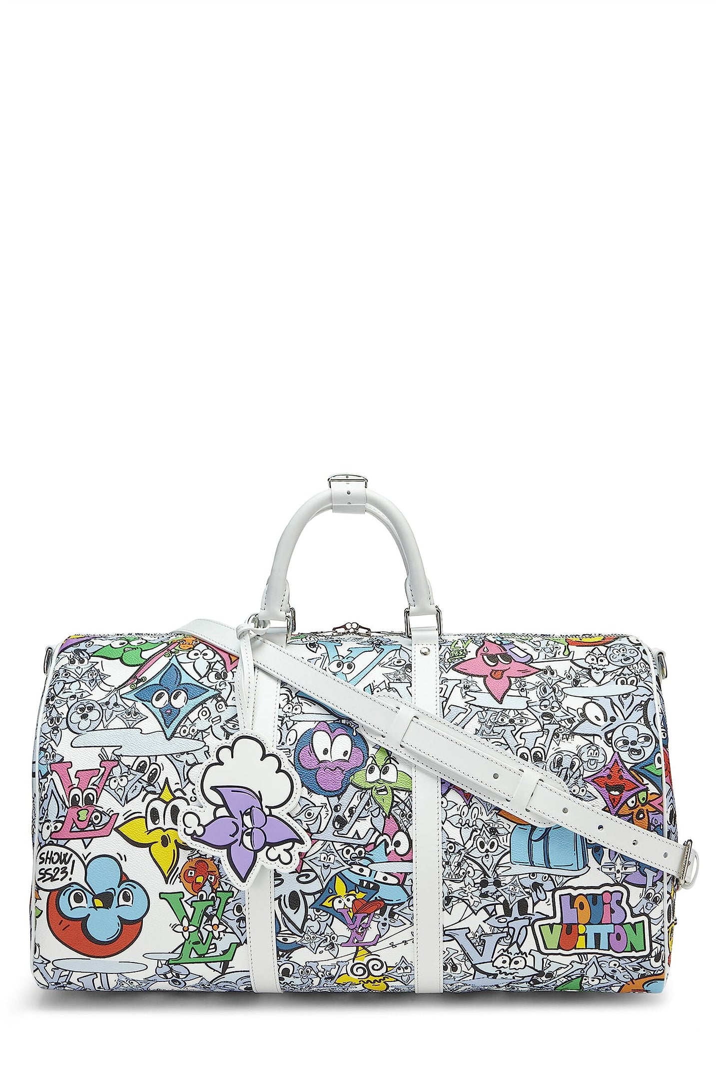 Louis Vuitton, Keepall Bandouliere 50 con monograma multicolor Pre-Loved Comics, Multicolor