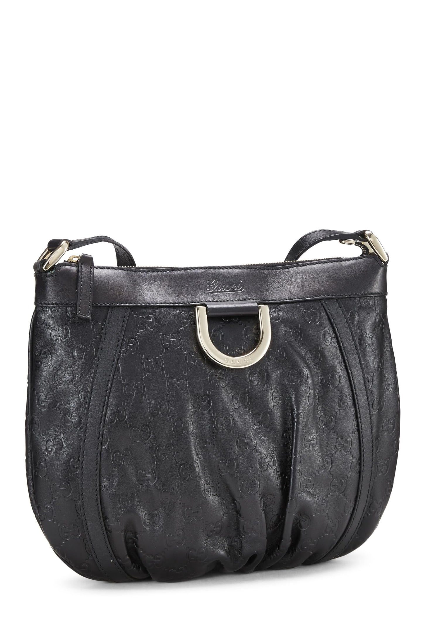 Gucci, sac messager Guccissima Abbey noir d'occasion, petit modèle, noir