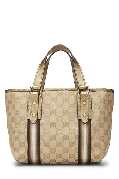 Gucci, petit sac fourre-tout Jolicoeur en toile GG dorée d'occasion, doré