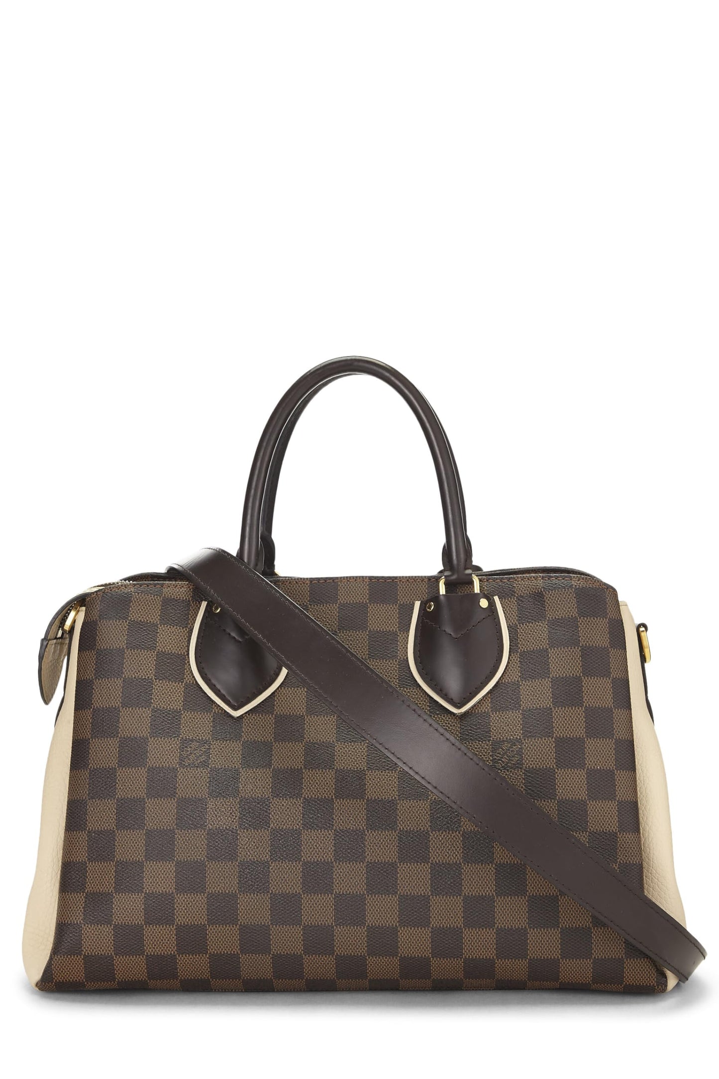 Louis Vuitton, Pre-Loved Cream Damier Ebene Normandy, White