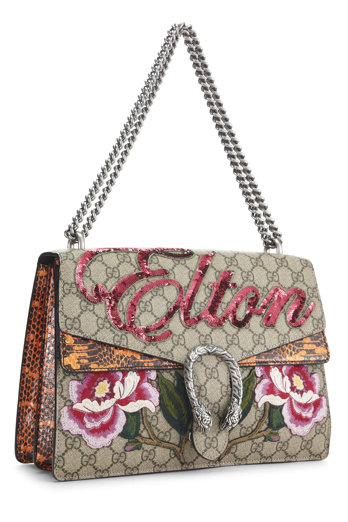 Gucci, Elton Dionysus Medium brodé multicolore d'occasion, multicolore