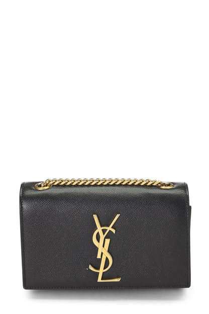 Yves Saint Laurent, Kate Small en cuir grainé noir d'occasion, noir