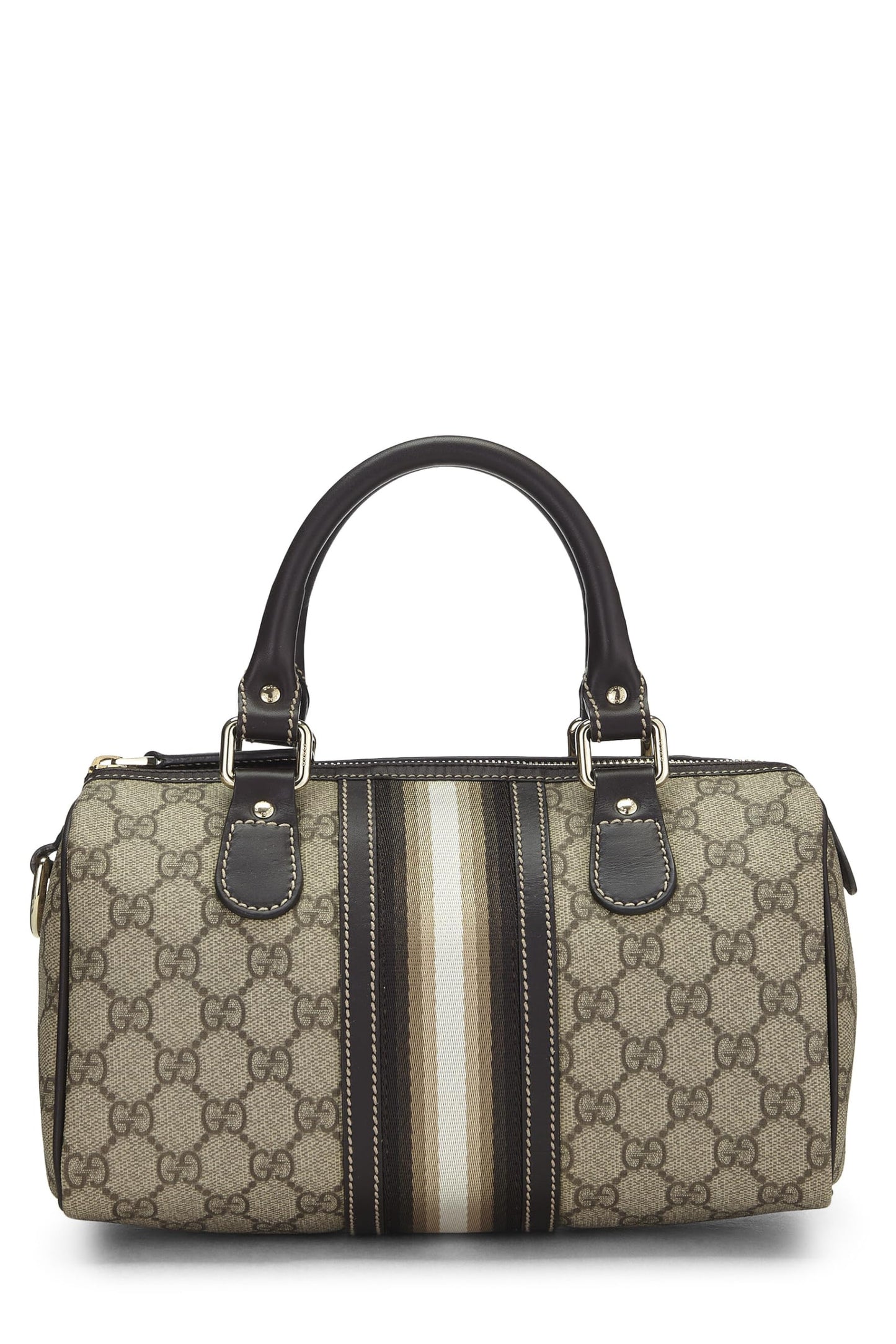 Gucci, sac Boston Joy en toile suprême GG d'origine d'occasion, marron