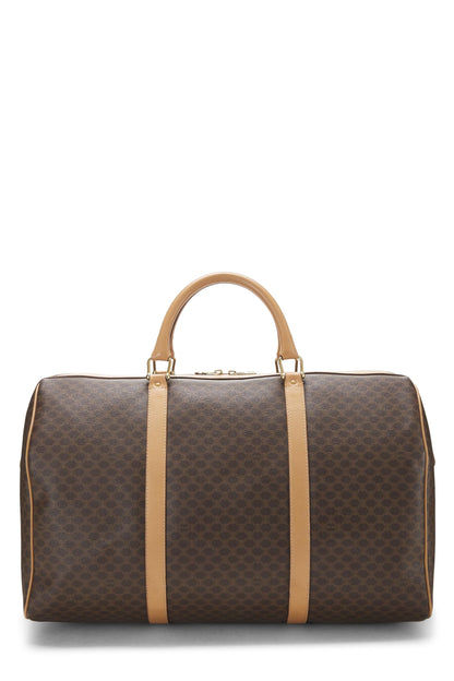 Céline, Sac Boston Macadam en toile enduite marron d'occasion, marron